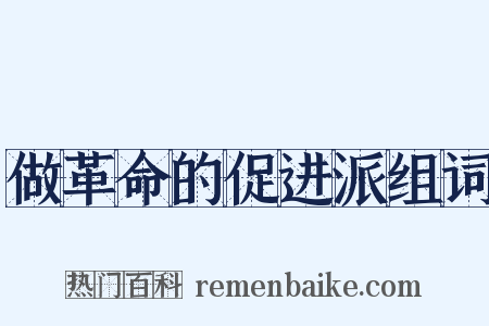 做革命的促进派组词是什么意思的图片